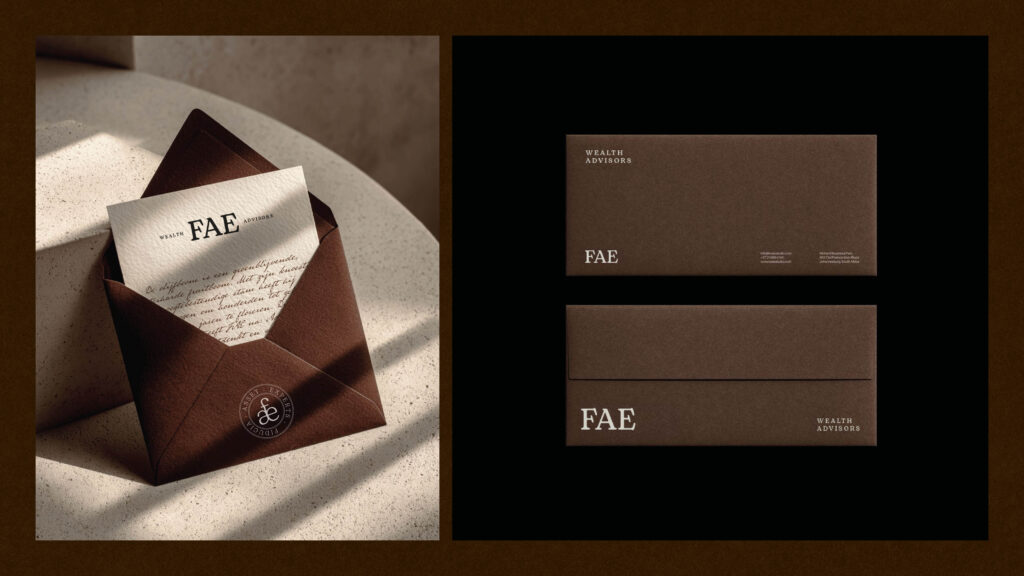 Mockups from the brand design for FAE